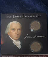 James Madison Presidential $1 Coin Display Set - Image 1