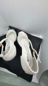 Jidifu White Lace Peep Toe Block Heels - Image 4