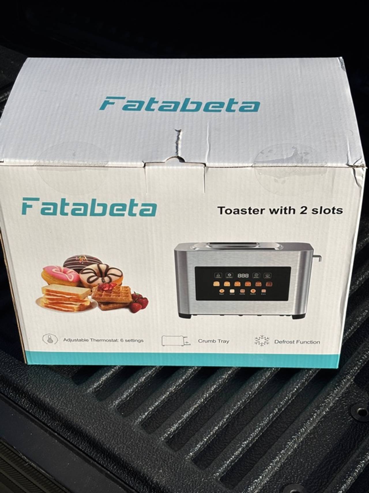 2-Slice Touchscreen Toaster Black