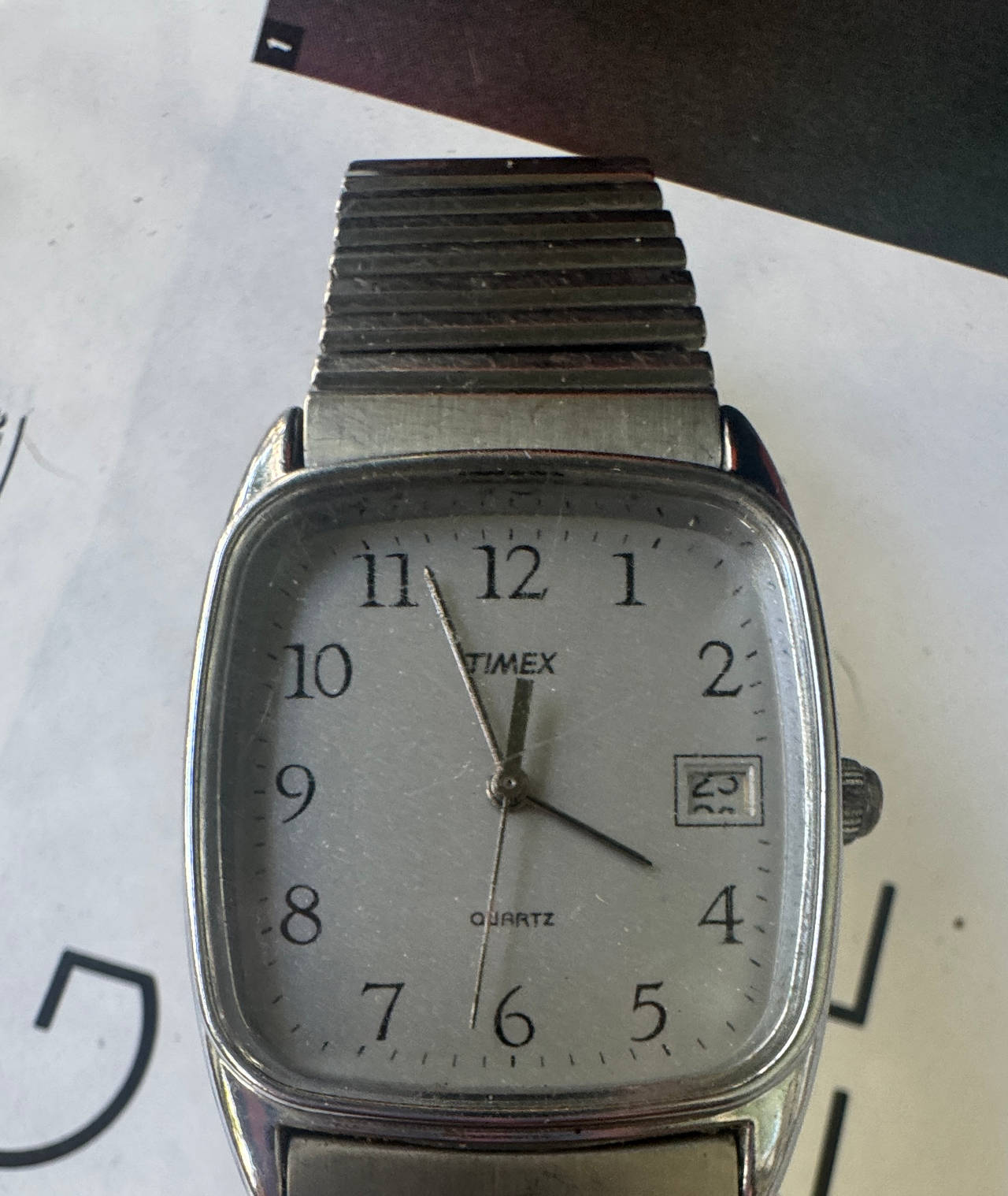 Timex Vintage Square Quartz Watch with Date