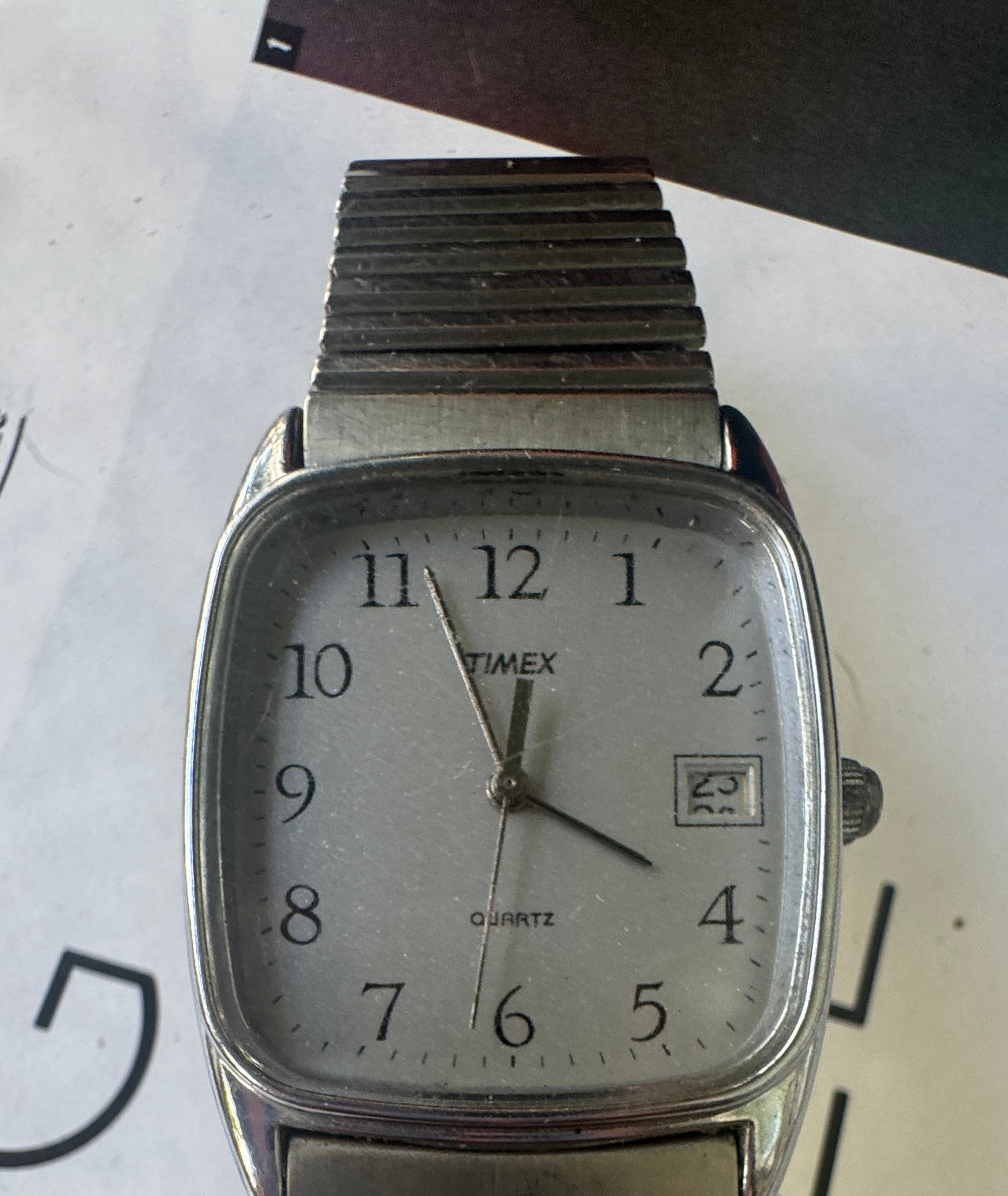 Timex Vintage Square Quartz Watch with Date