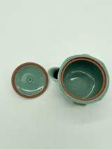 Japanese Houhin Teapot Shibayama Mark Celadon Crackle Glaze Tokoname Style - Image 8