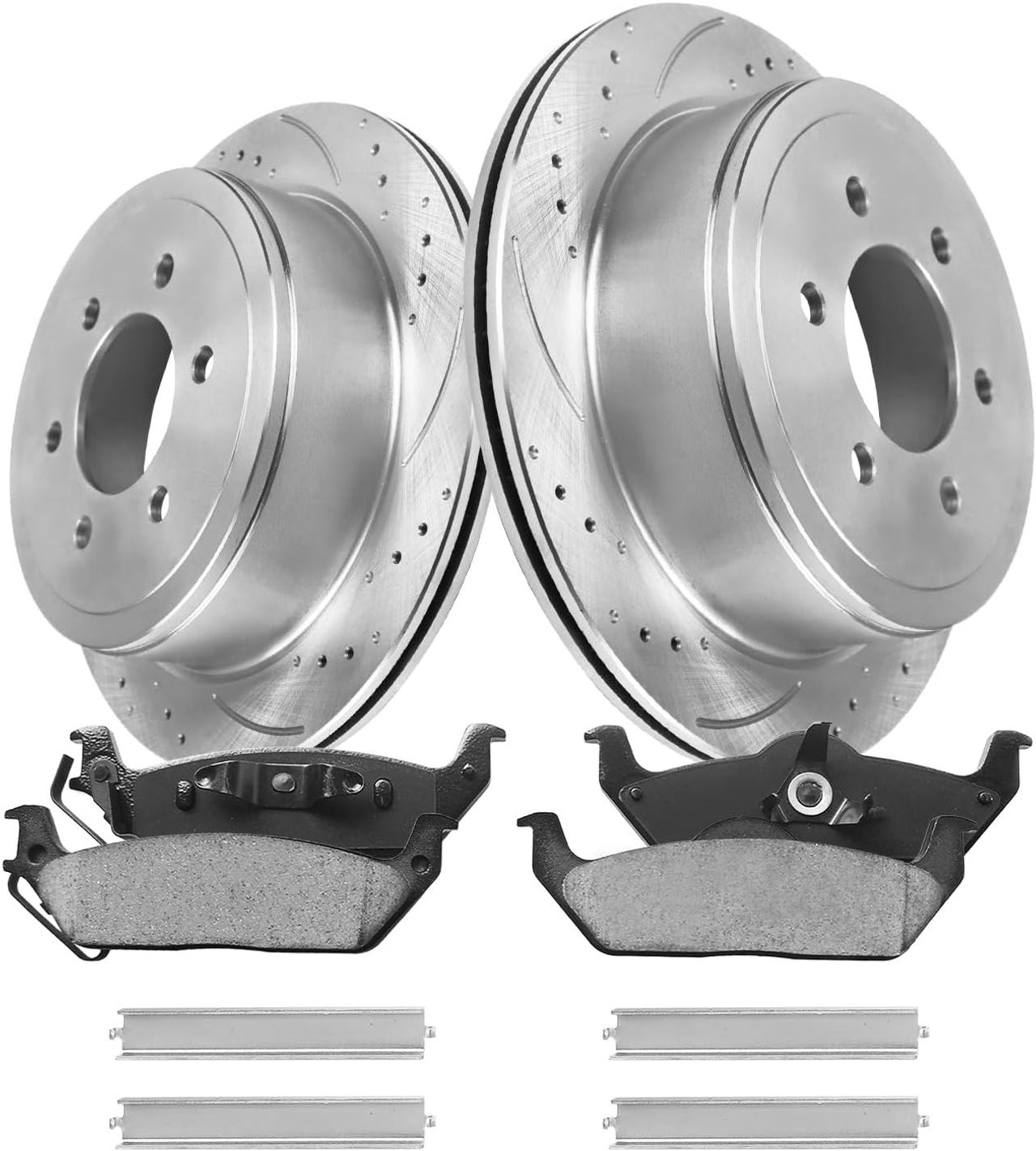 PowerStop Rear Drilled and Slotted Brake Kit for F-150 / Mark LT