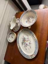 Lenox Ming Birds Oval Serving Platter " Gold Backstamp 7pcs - Image 1