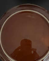 Brown Glazed Ceramic Plate - Image 1
