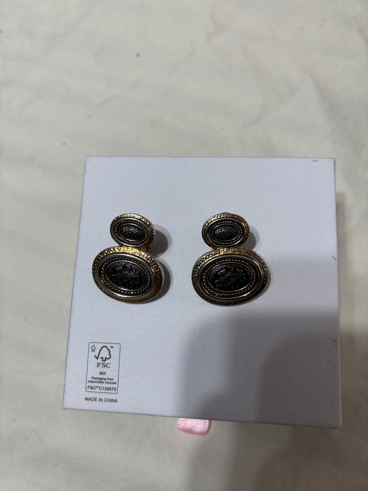 Vintage Style Double Oval Earrings
