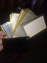 Vintage Leather Accordion Card Holder Wallet with credit cards expired the 70s - Image 2