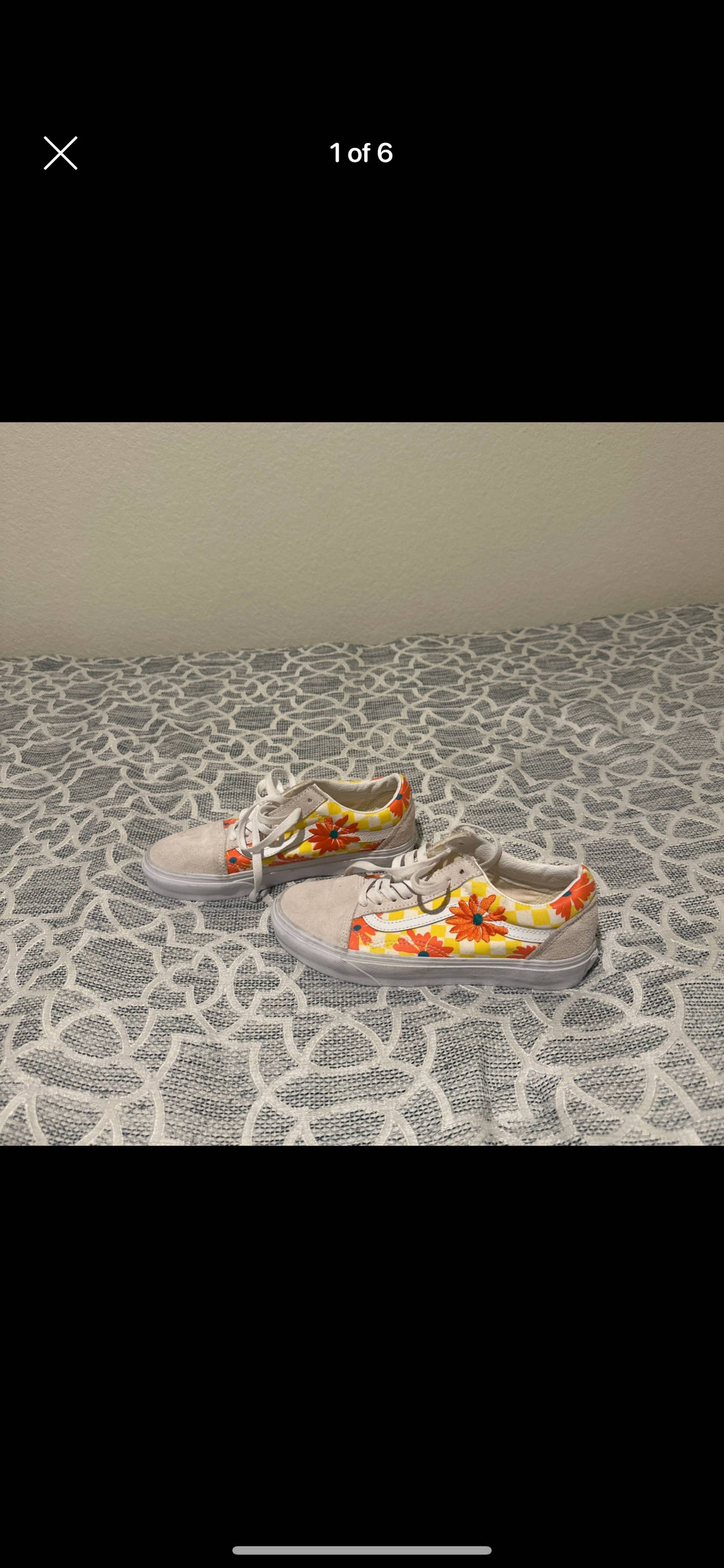 Vans Old Skool Floral Checkerboard Yellow/Orange