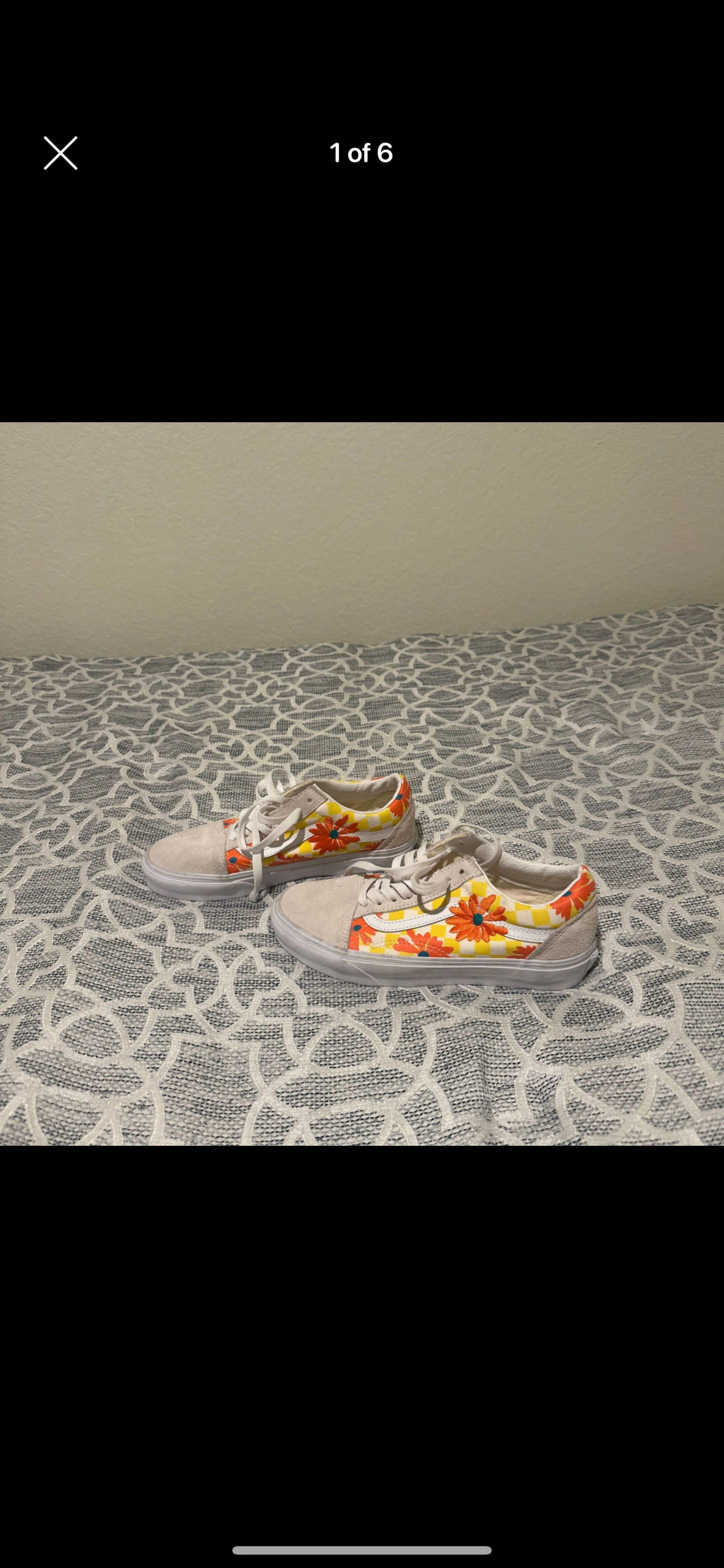 Vans Old Skool Floral Checkerboard Yellow/Orange