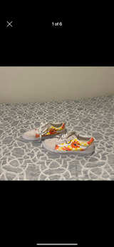 Vans Old Skool Floral Checkerboard Yellow/Orange - Image 1