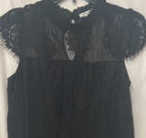 Ultra Pink Black Lace High Neck Top - Image 2
