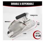 Dr. Ötek Stainless Steel Metal Detecting Sand Scoop with Handle - Image 2