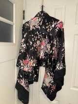 Smart Trend Floral Kimono Robe Black Flowers - Image 3
