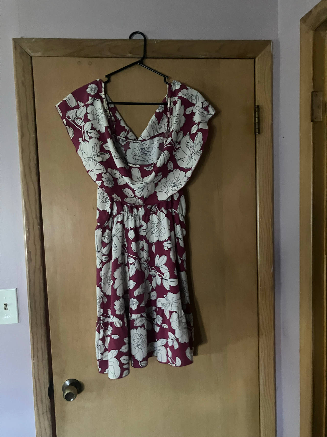 Floral V-Neck Cap Sleeve Dress