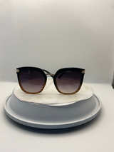 Tahari Oversized Square Two-Tone Sunglasses 
HHTH1012-R TH712 OXWD - Image 1