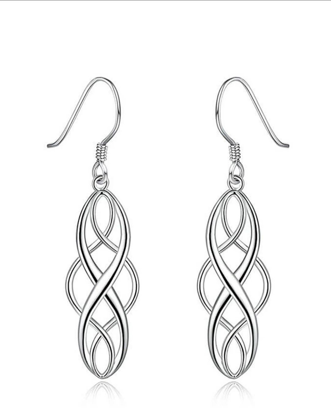 Sterling Silver Infinity Celtic Knot Dangle Earrings