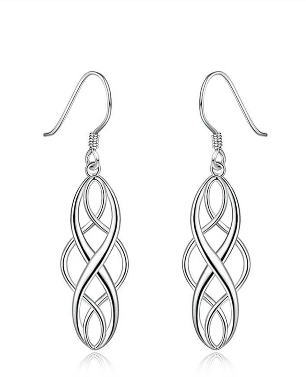 Sterling Silver Infinity Celtic Knot Dangle Earrings
