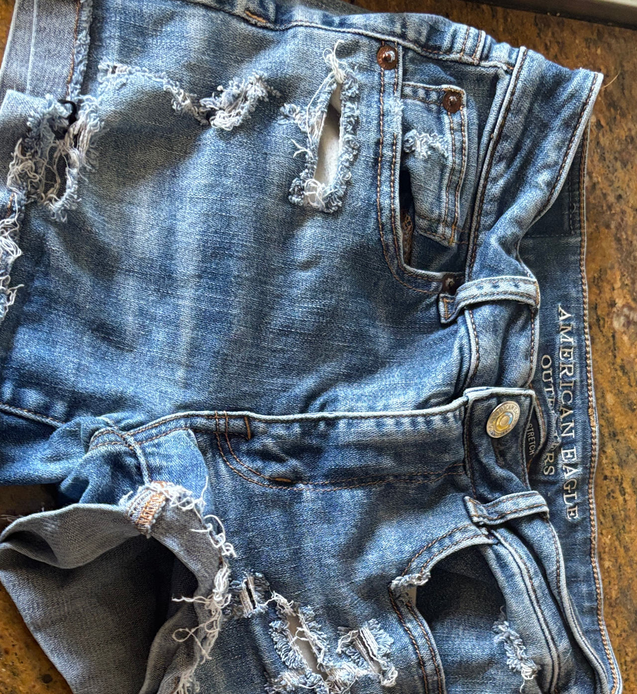 American Eagle Distressed Denim Shorts