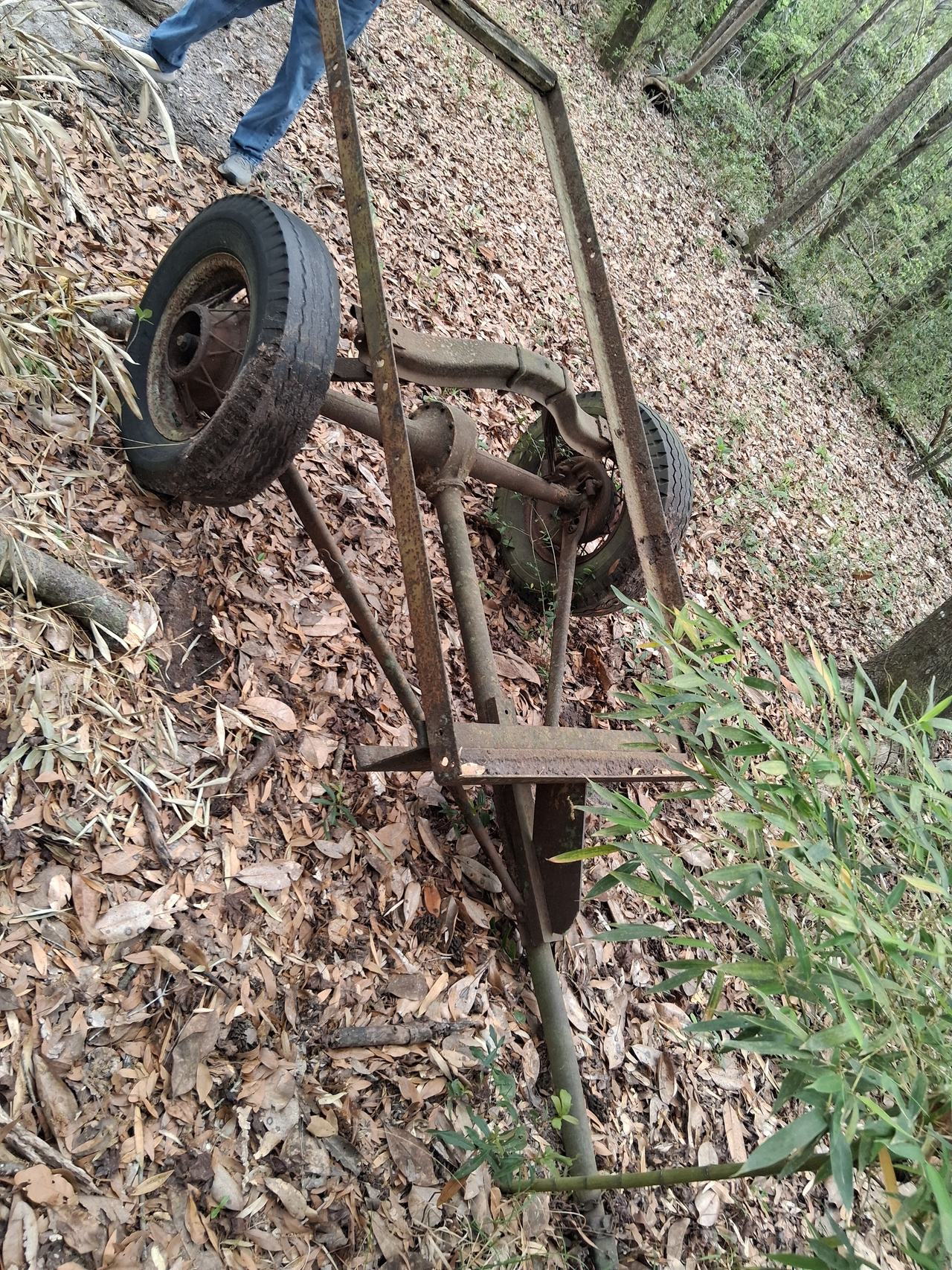 Vintage Utility Trailer Frame with Axle
