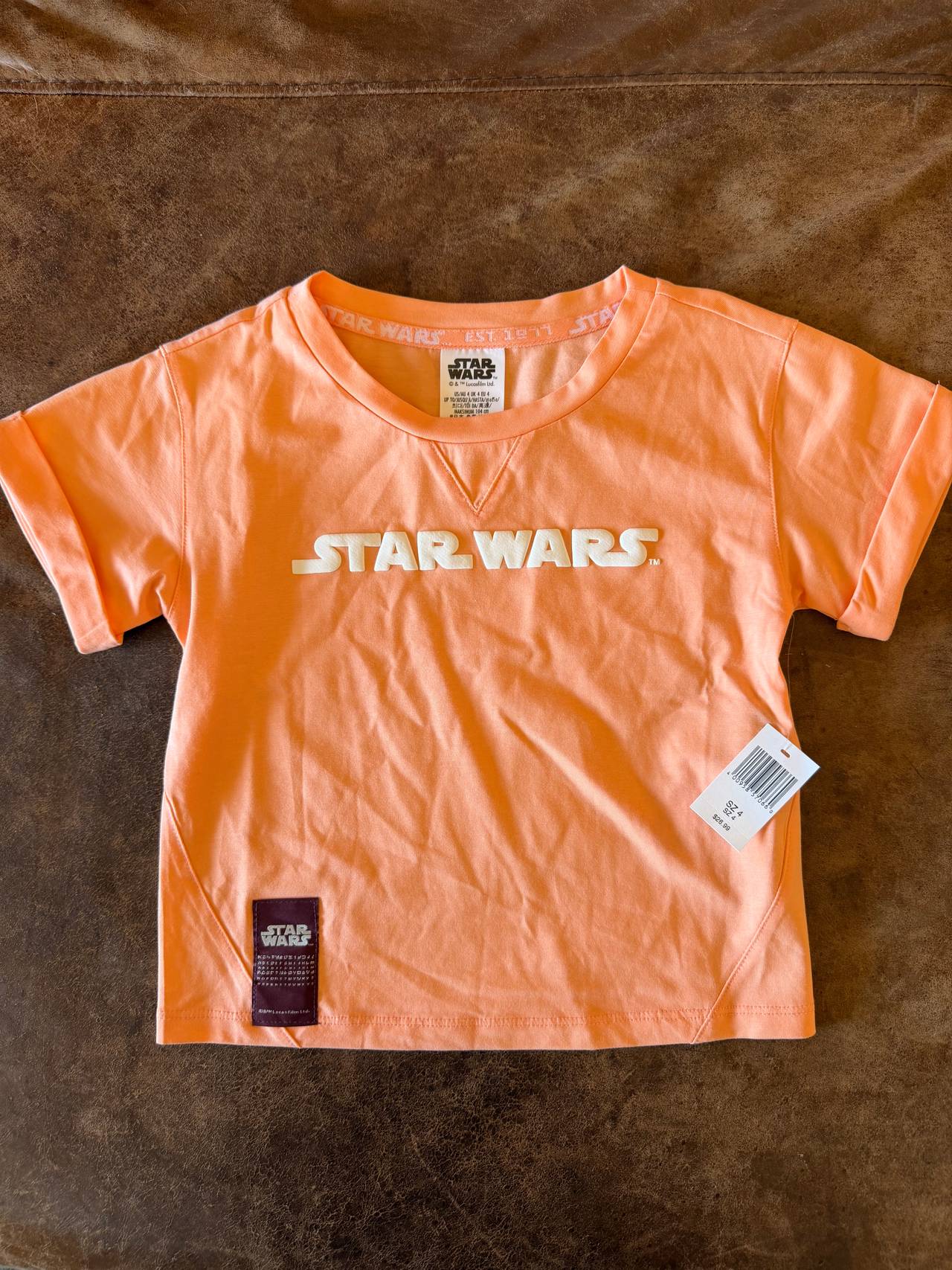 Disney Star Wars Kids Peach Logo T-Shirt