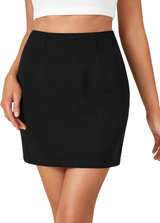 LYANER Women's High Waist Slim Fit Zipper Basic Short Bodycon Pencil Mini Skirt - Image 5