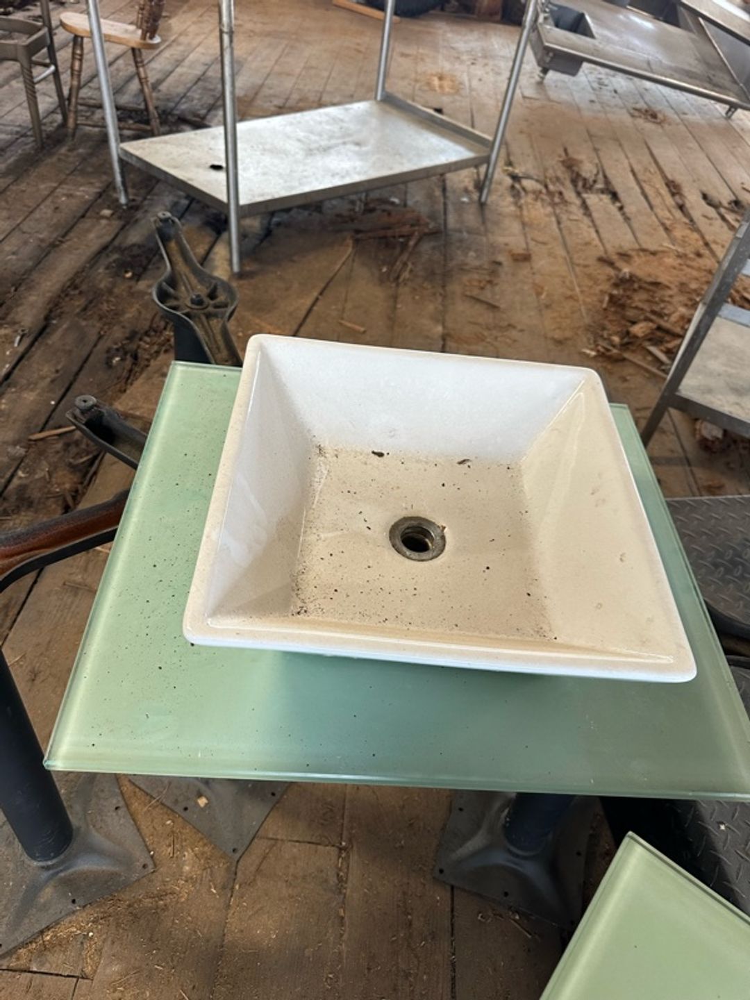 Nantucket Sinks Square Tapered White Vessel Sink