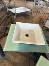 Nantucket Sinks Square Tapered White Vessel Sink - Image 1