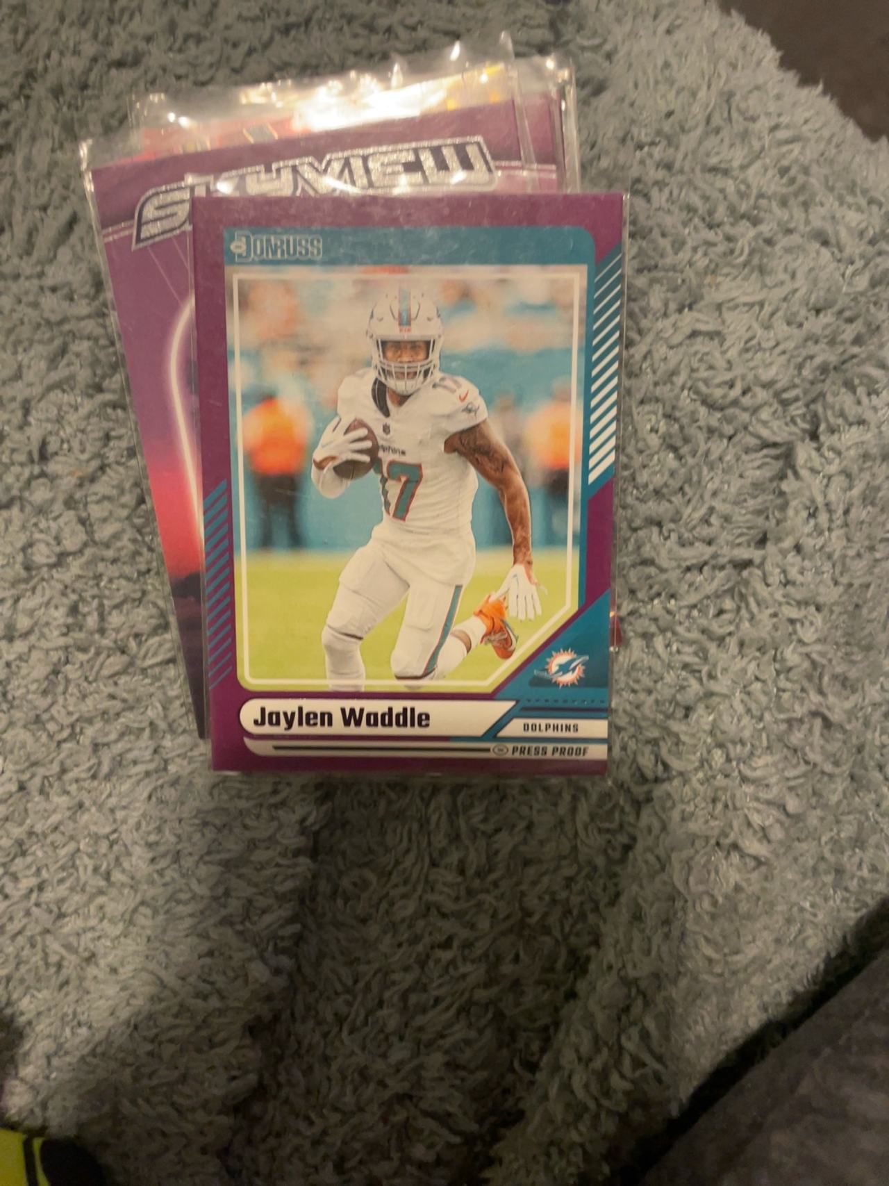 Panini Donruss Jaylen Waddle 2024 Blue Press Proof Card
