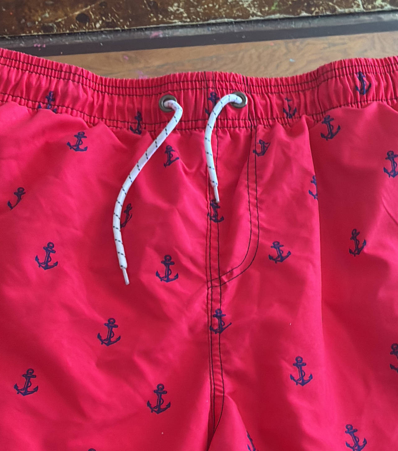 Men's Anchor Print Swim Trunks