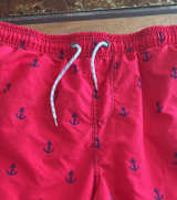 Men's Anchor Print Swim Trunks - Image 1