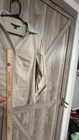 Zac & Rachel Small Pintuck Pleat Button Down Shirt Beige - Image 4