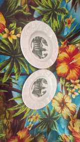 Vintage Green Transferware Ceramic Ashtrays - Image 3