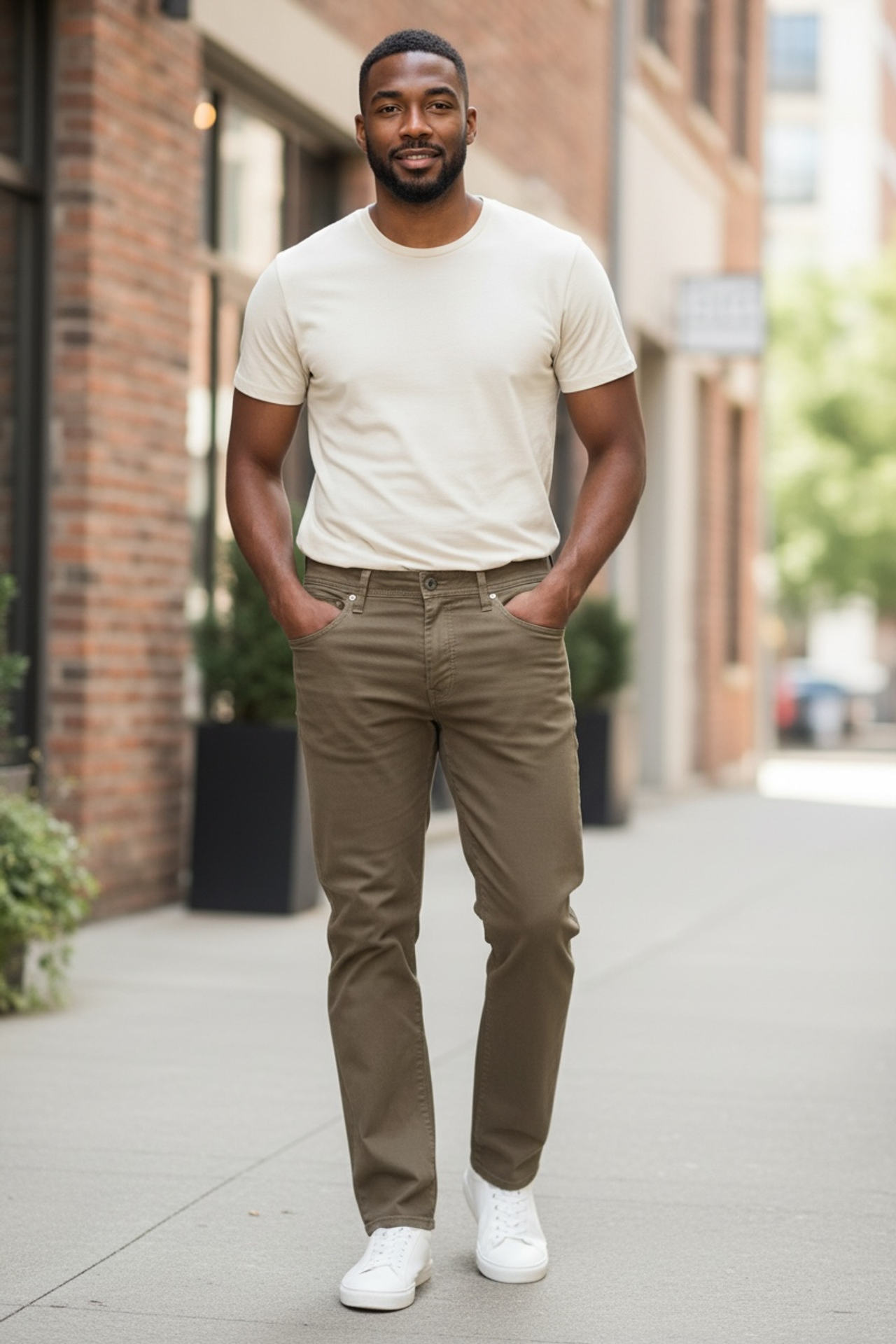 Adriano Goldschmied Slim Straight 5-Pocket Chino Pant