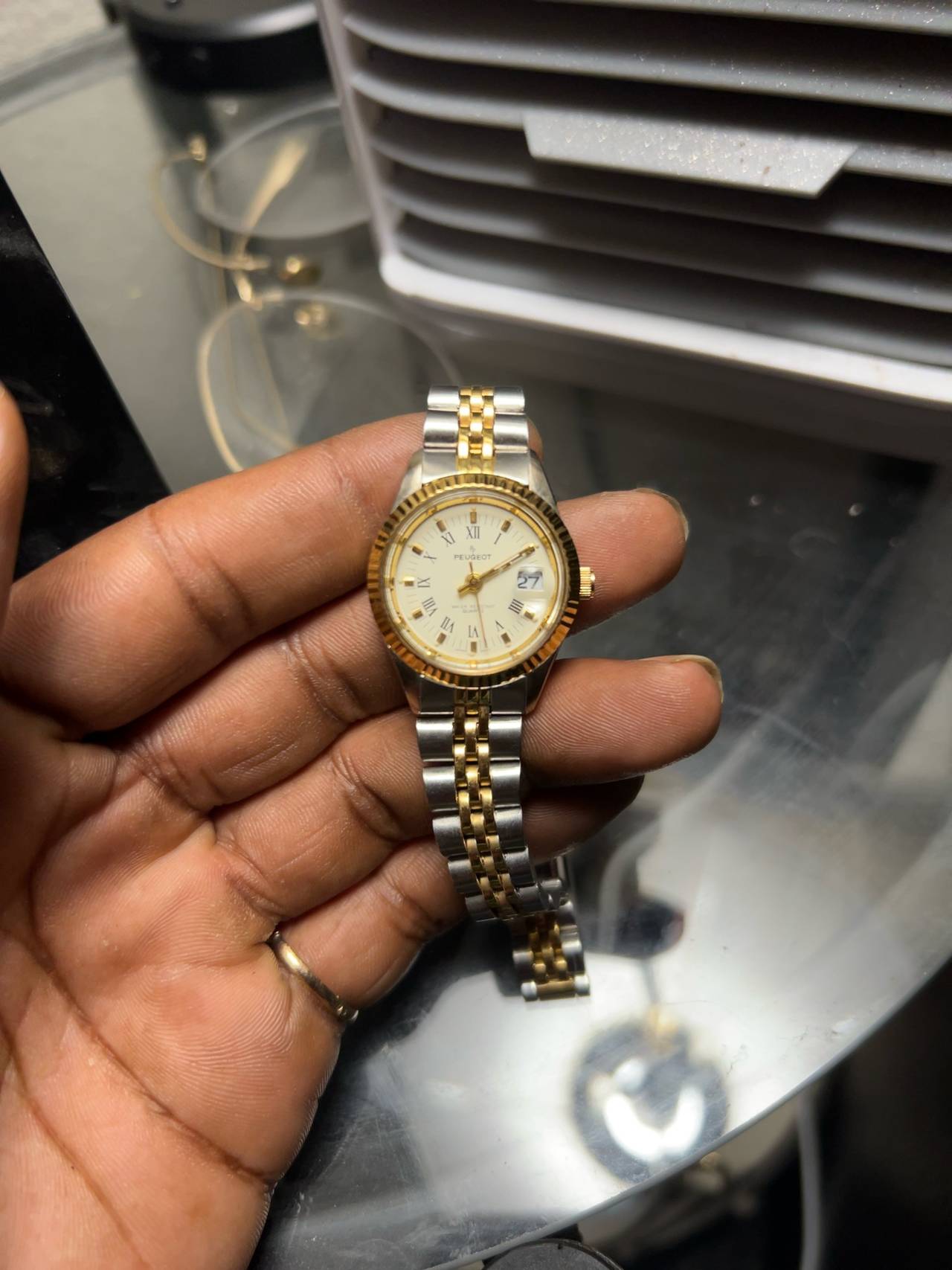 Peugeot Vintage Two-Tone Women's Watch Gold/Silver