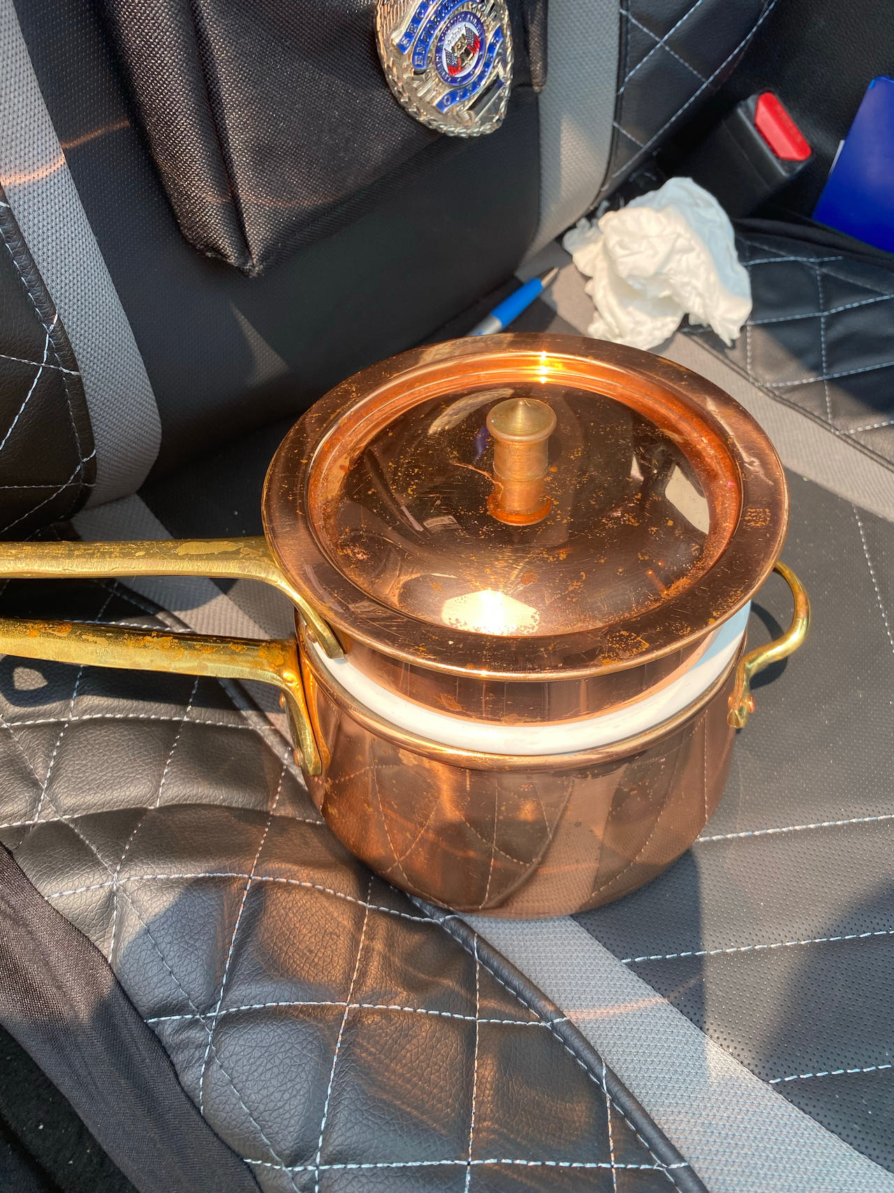 Vintage Revere Ware Copper Double Boiler
