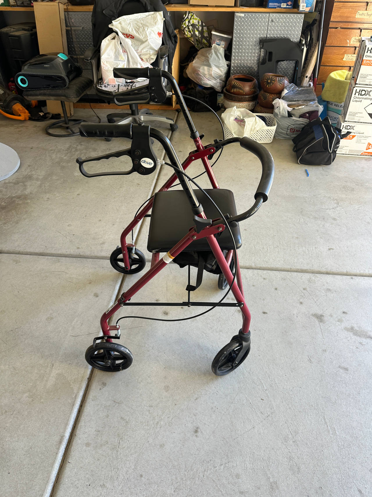 Drive Medical Four Wheel Rollator Walker