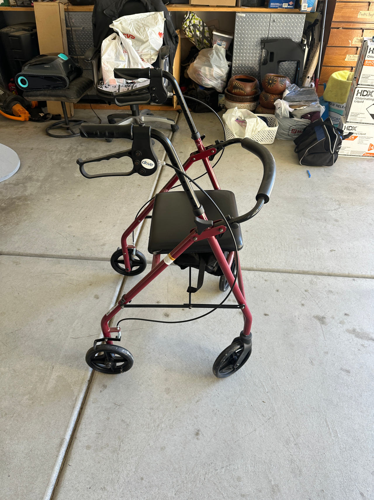 Drive Medical Four Wheel Rollator Walker
