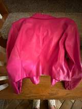 Eloquii Faux Leather Moto Jacket Pink 22/24 - Image 3
