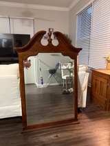 Vintage Chippendale Style Wood Wall Mirror - Image 3