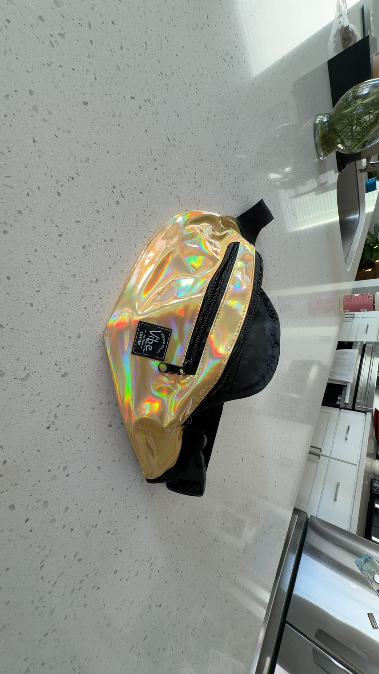 Vibe Gold Holographic Fanny Pack