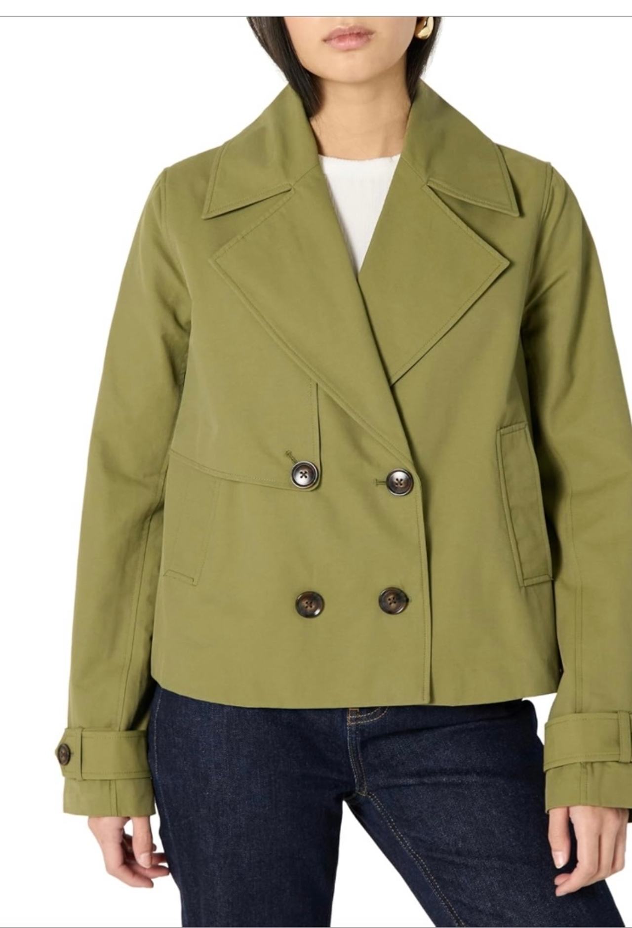 The Drop Women's Mara  Trench Coat Martini Olive  size M