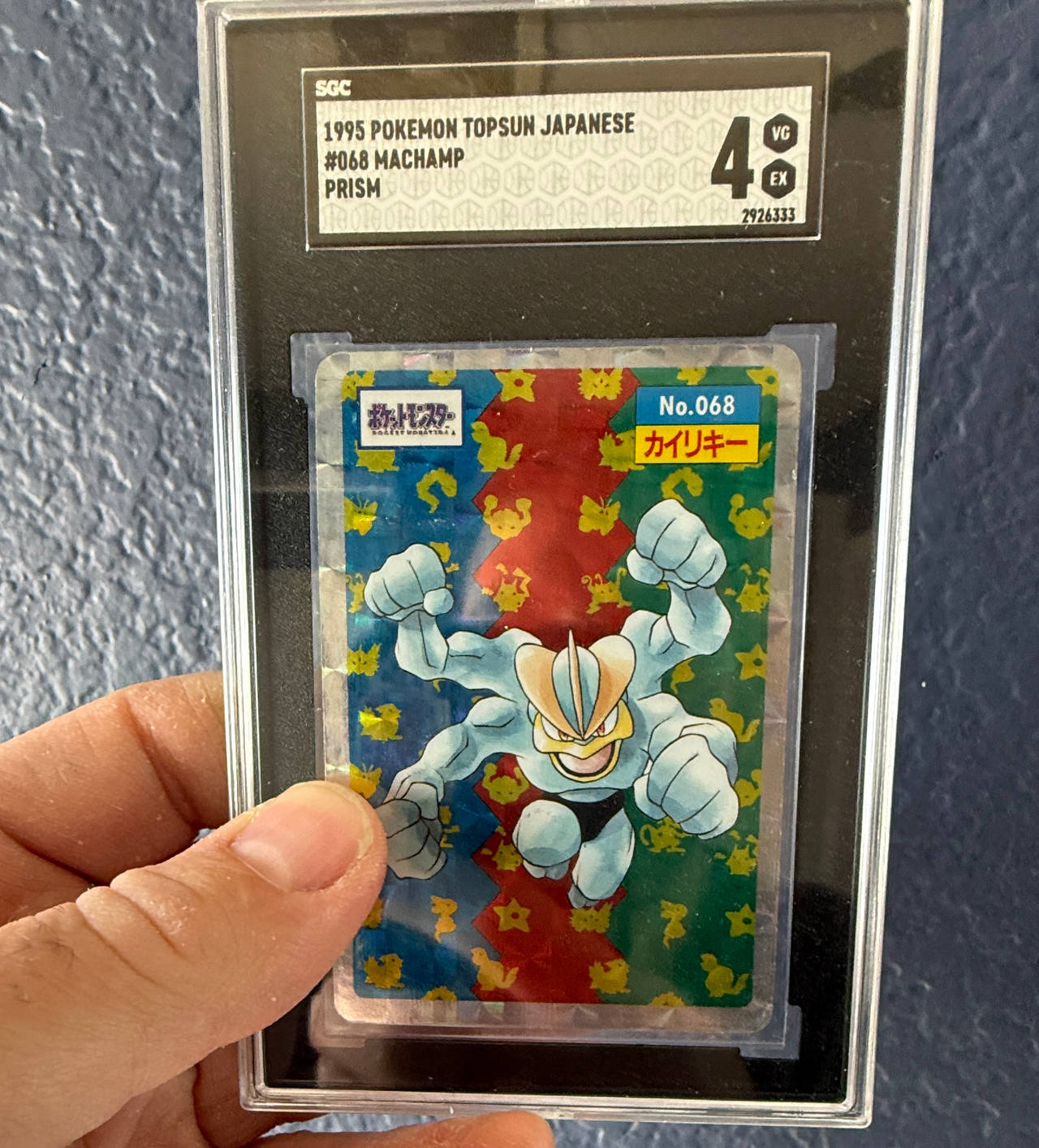 1995 Pokemon Topsun Japanese Machamp #068 Prism