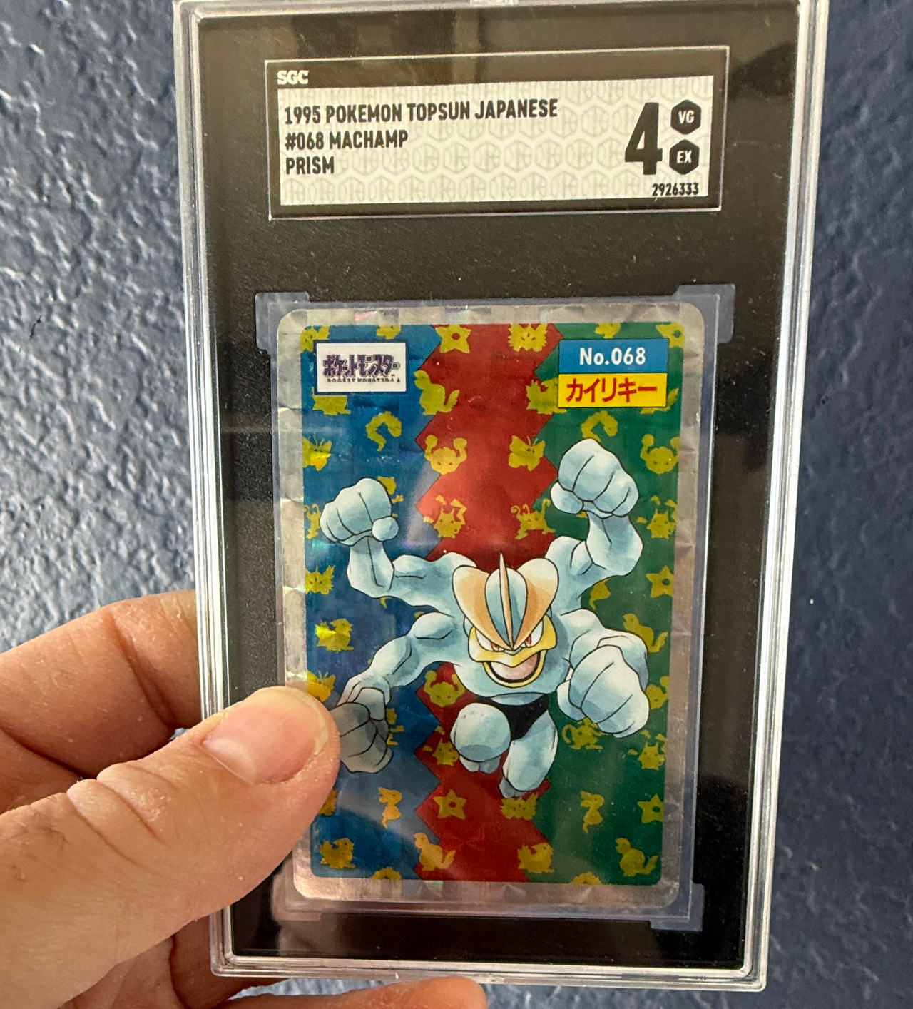 1995 Pokemon Topsun Japanese Machamp #068 Prism