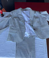 Ann Taylor Seersucker Striped Suit - Image 1