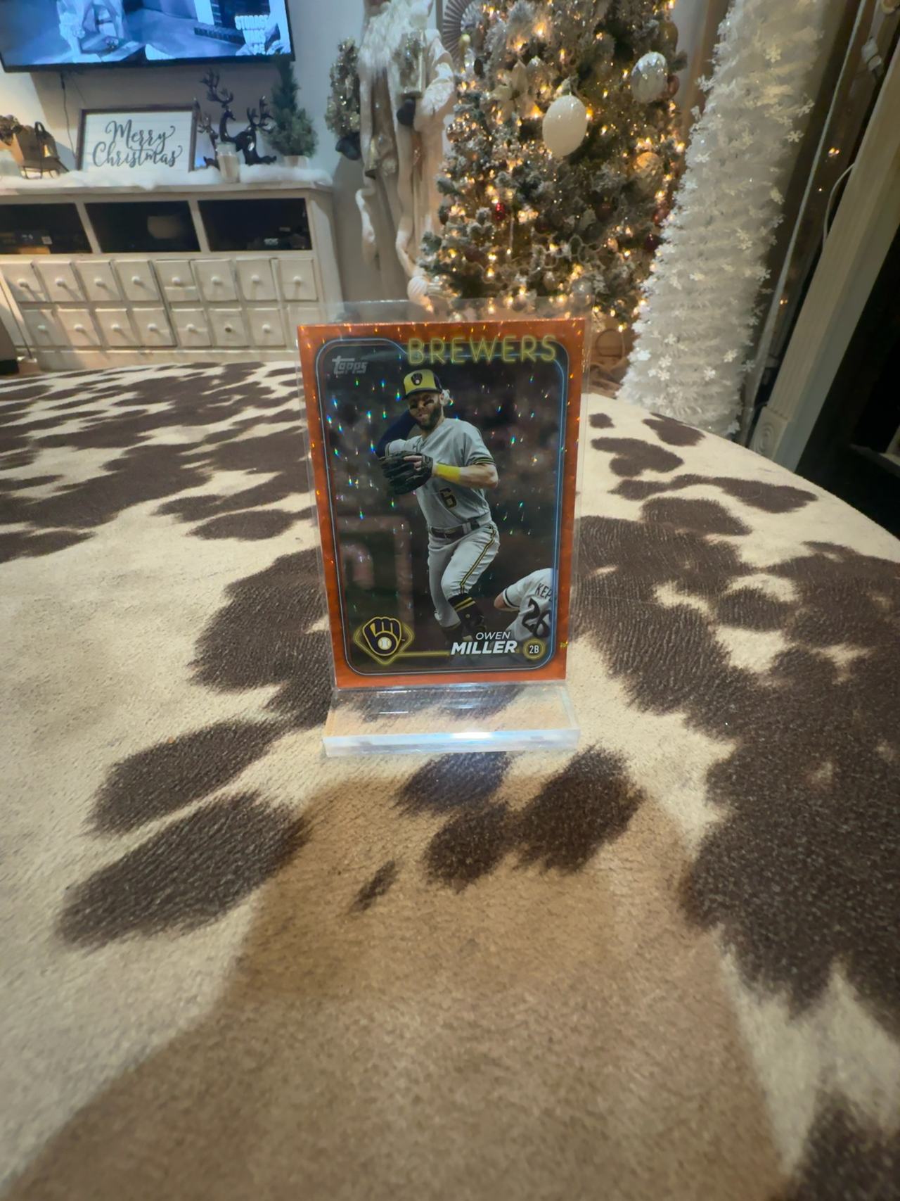 Topps 2024 Series 2 Owen Miller orange Foil Parallel