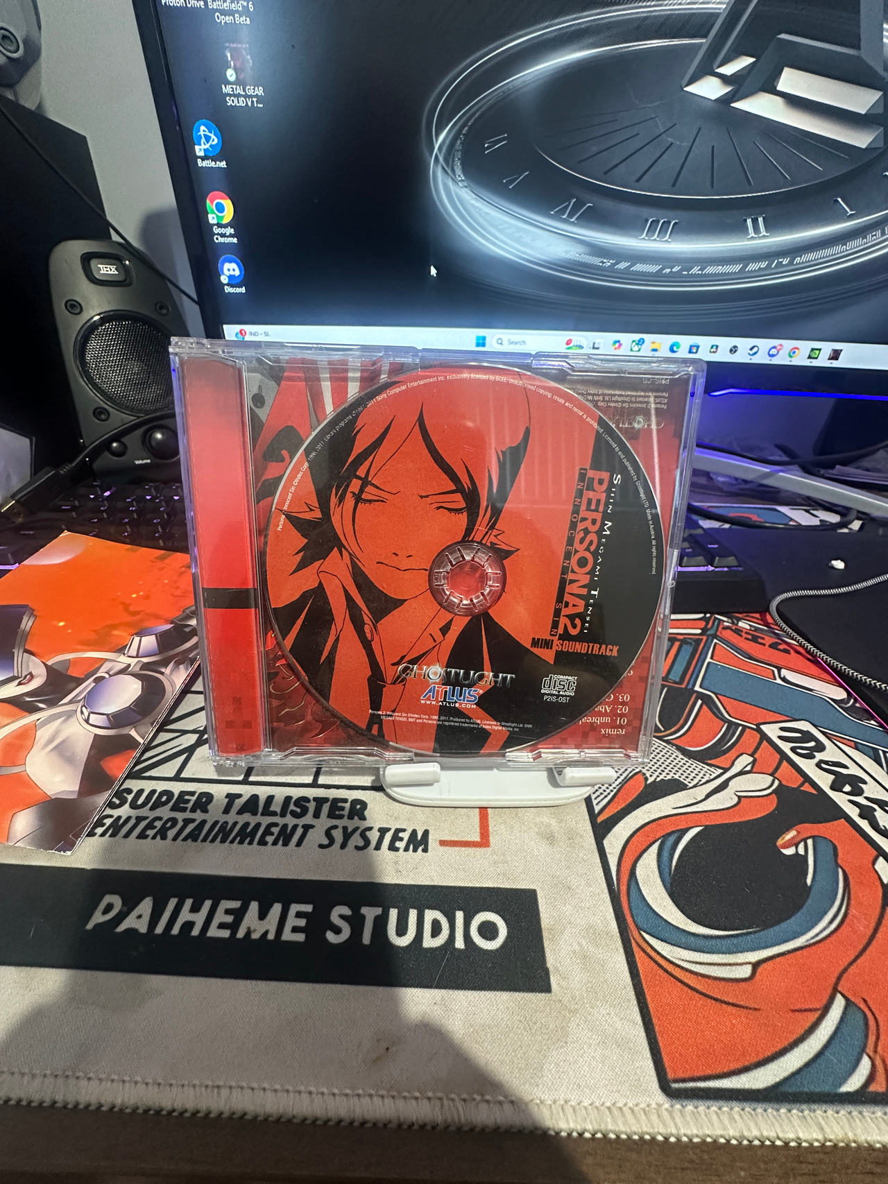 Shin Megami Tensei: Persona 2 Mini Soundtrack with promotional poster 
