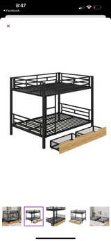 Metal Bunk Bed with Storage Drawers - Image 1