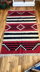Southwestern Style Geometric Flatweave Rug - Image 2