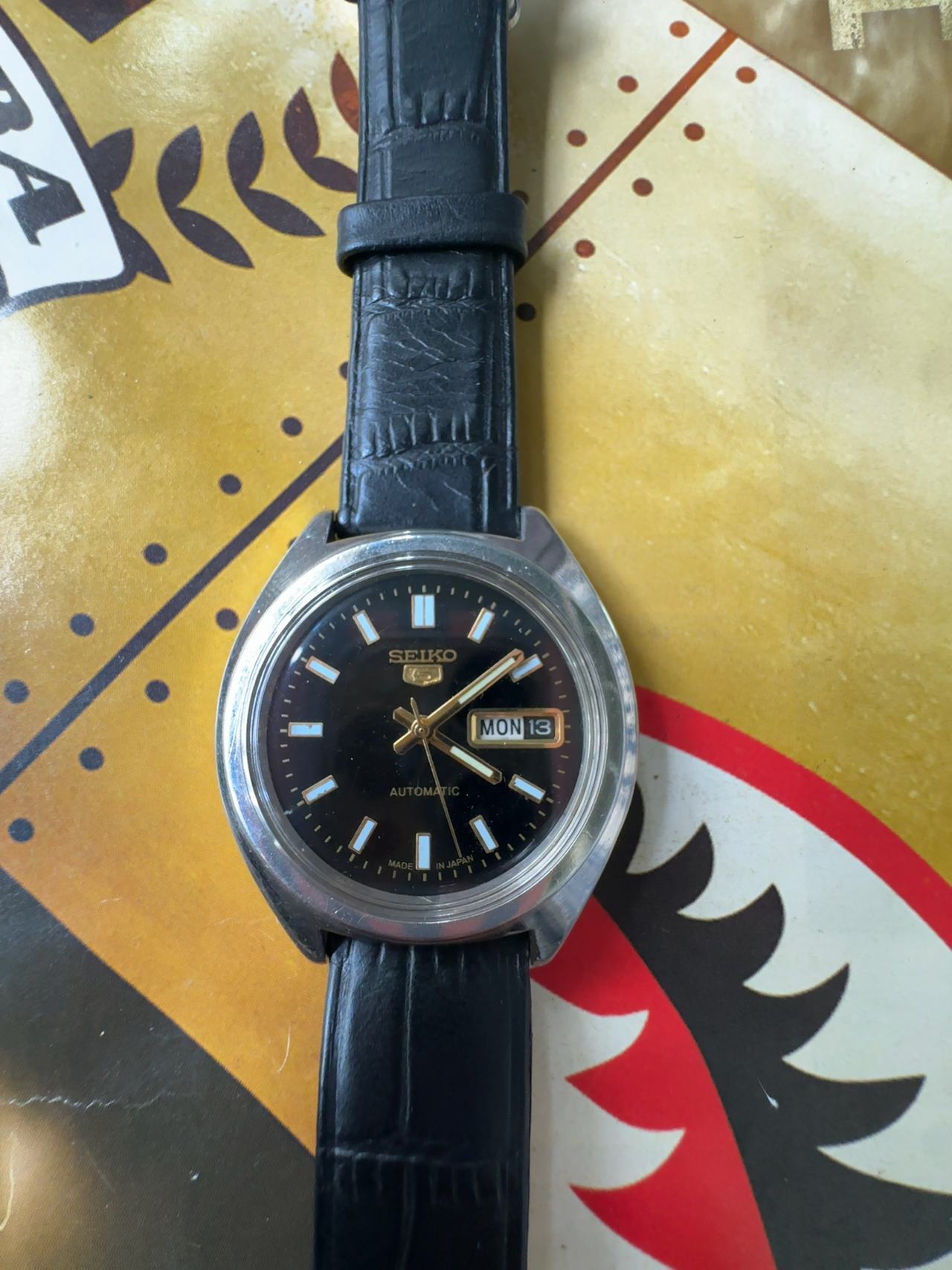 Seiko 5 Automatic Black Dial Men's Watch