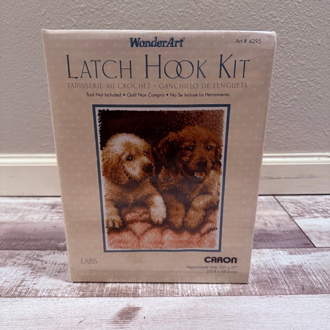 WonderArt Puppy Love Latch Hook Kit 12" x 12"